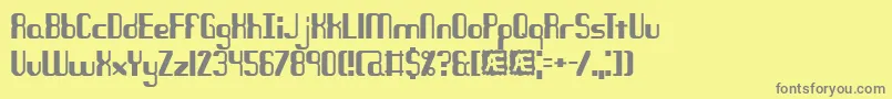 Quandary Font – Gray Fonts on Yellow Background