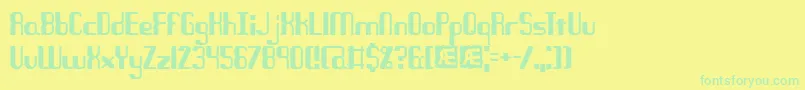 Weitere Informationen zur Quandary-Schriftart Quandary-Schriftart – Grüne Schriften auf gelbem Hintergrund