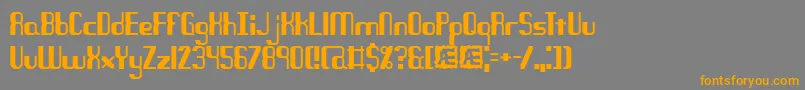 Quandary Font – Orange Fonts on Gray Background