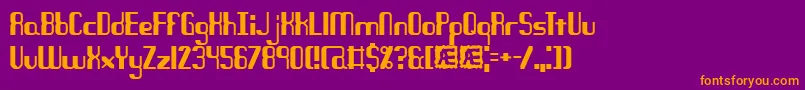 Lisätietoja Quandary-fontista Quandary-fontti – oranssit fontit violetilla taustalla