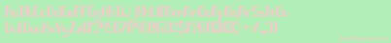 Saiba mais sobre a fonte Quandary Fonte Quandary – fontes rosa em um fundo verde