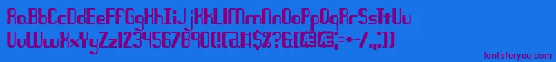 Quandary Font – Purple Fonts on Blue Background
