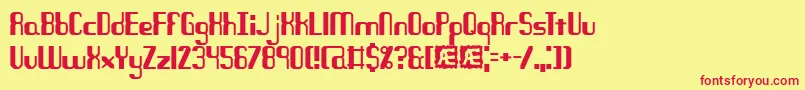 Quandary Font – Red Fonts on Yellow Background