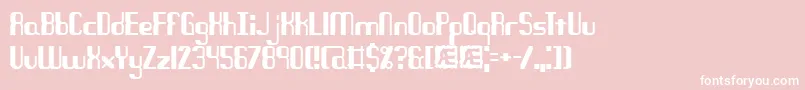 Quandary Font – White Fonts on Pink Background