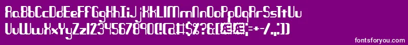 Más sobre la fuente Quandary fuente Quandary – Fuentes Blancas Sobre Fondo Morado