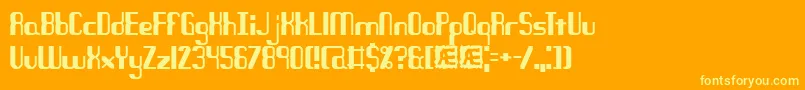 Quandary Font – Yellow Fonts on Orange Background