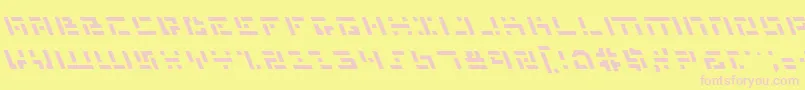 Mmanl-Schriftart – Rosa Schriften auf gelbem Hintergrund