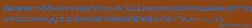Eringobraghe Font – Blue Fonts on Brown Background