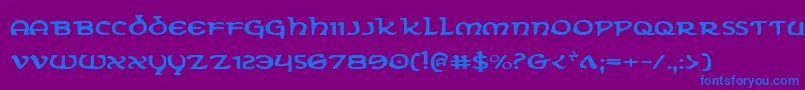 Eringobraghe Font – Blue Fonts on Purple Background