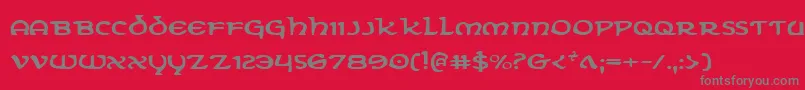Eringobraghe Font – Gray Fonts on Red Background