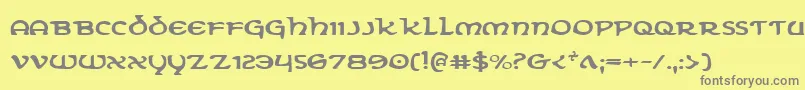 Шрифт Eringobraghe – серые шрифты на жёлтом фоне
