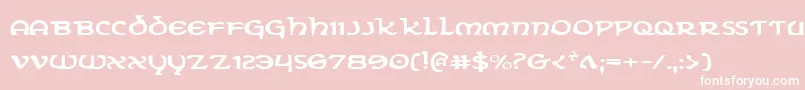 Eringobraghe-fontti – valkoiset fontit vaaleanpunaisella taustalla