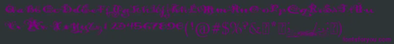 フォントPaulsFancyScript – 黒い背景に紫のフォント