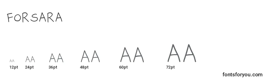 ForSara Font Sizes