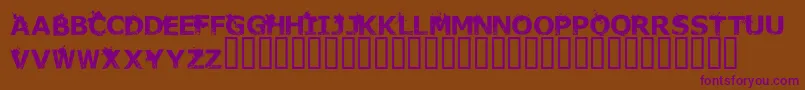 Thedeadarecoming Font – Purple Fonts on Brown Background