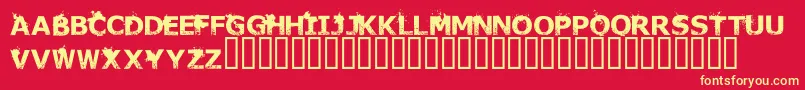 Thedeadarecoming Font – Yellow Fonts on Red Background