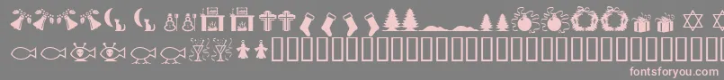 Xmas97 Font – Pink Fonts on Gray Background