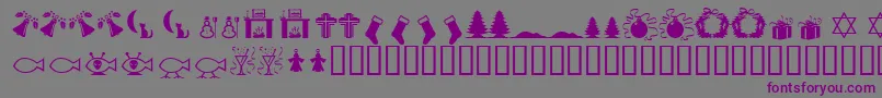 Xmas97 Font – Purple Fonts on Gray Background