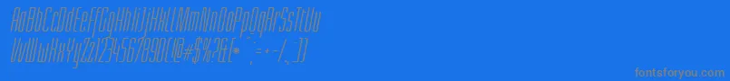LinotypeLichtwerkItalic Font – Gray Fonts on Blue Background