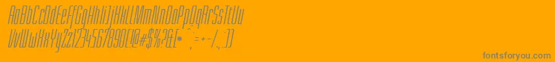 LinotypeLichtwerkItalic Font – Gray Fonts on Orange Background