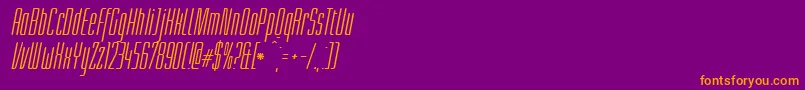 LinotypeLichtwerkItalic Font – Orange Fonts on Purple Background
