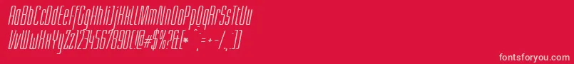 LinotypeLichtwerkItalic Font – Pink Fonts on Red Background