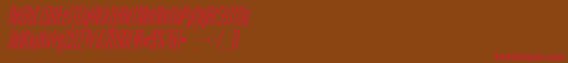 LinotypeLichtwerkItalic Font – Red Fonts on Brown Background