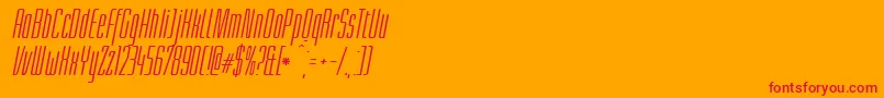 LinotypeLichtwerkItalic Font – Red Fonts on Orange Background