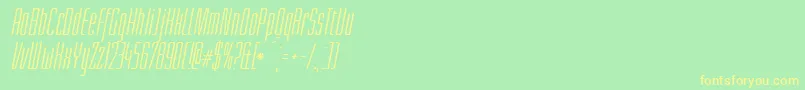 LinotypeLichtwerkItalic Font – Yellow Fonts on Green Background