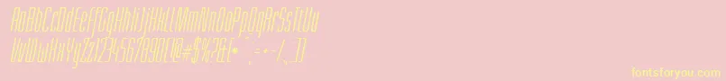 Fonte LinotypeLichtwerkItalic – fontes amarelas em um fundo rosa
