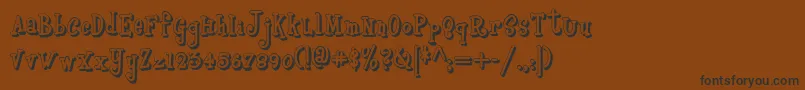 Boyzrgrossshadownf Font – Black Fonts on Brown Background
