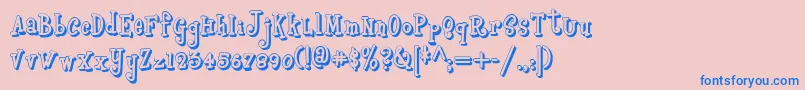 Boyzrgrossshadownf Font – Blue Fonts on Pink Background