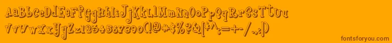 Boyzrgrossshadownf Font – Brown Fonts on Orange Background
