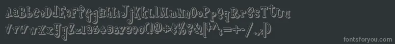 Boyzrgrossshadownf Font – Gray Fonts on Black Background
