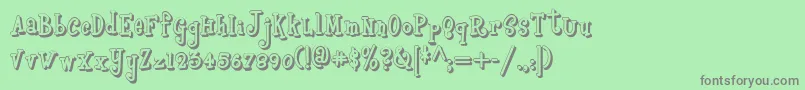 Boyzrgrossshadownf Font – Gray Fonts on Green Background