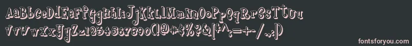 Boyzrgrossshadownf Font – Pink Fonts on Black Background