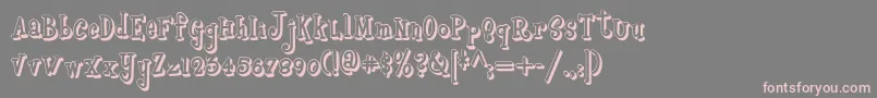Boyzrgrossshadownf Font – Pink Fonts on Gray Background