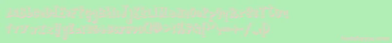 Boyzrgrossshadownf-Schriftart – Rosa Schriften auf grünem Hintergrund