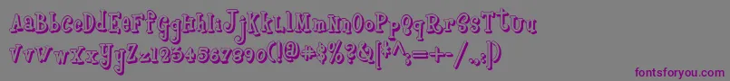 Boyzrgrossshadownf Font – Purple Fonts on Gray Background