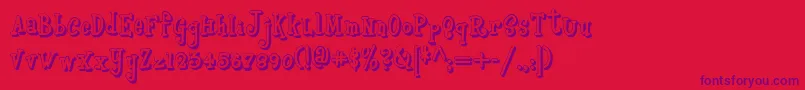 Boyzrgrossshadownf Font – Purple Fonts on Red Background