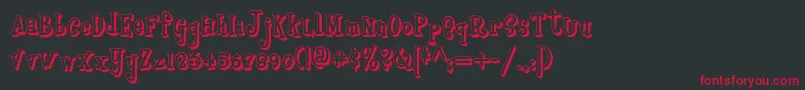 Boyzrgrossshadownf Font – Red Fonts on Black Background