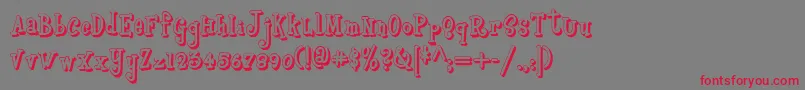 Boyzrgrossshadownf Font – Red Fonts on Gray Background