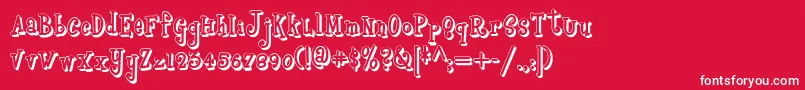Boyzrgrossshadownf Font – White Fonts on Red Background