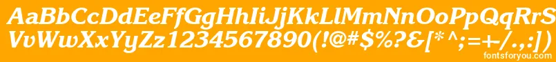 Karlajohnson7Extraboldcursivesh Font – White Fonts on Orange Background