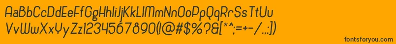 CronusItalic Font – Black Fonts on Orange Background