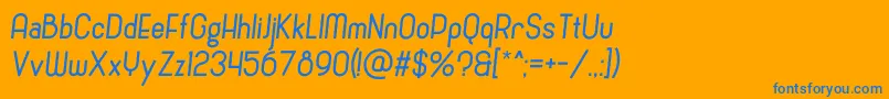 CronusItalic Font – Blue Fonts on Orange Background