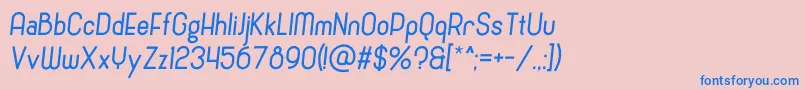 CronusItalic Font – Blue Fonts on Pink Background