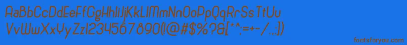 CronusItalic Font – Brown Fonts on Blue Background