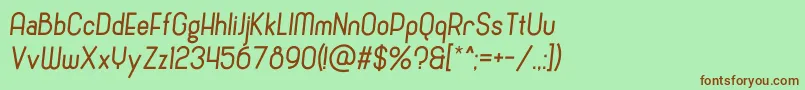 CronusItalic Font – Brown Fonts on Green Background