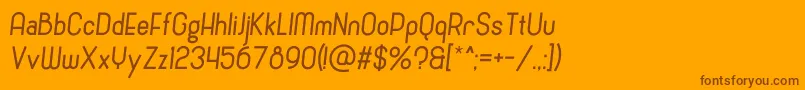 CronusItalic Font – Brown Fonts on Orange Background